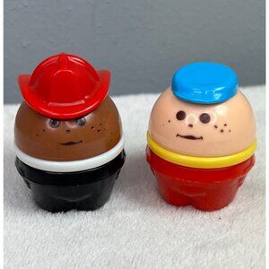 Vintage Little Tikes Toddle Tots Chunky Little People Figures Fireman Driver 2